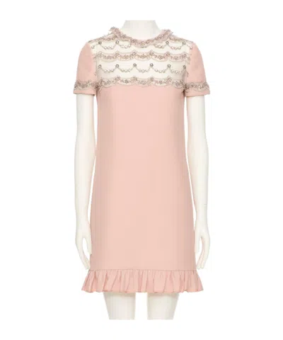 Valentino Short Sleeve Dress In Pink