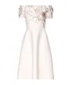 Valentino Short Sleeve Dress In White