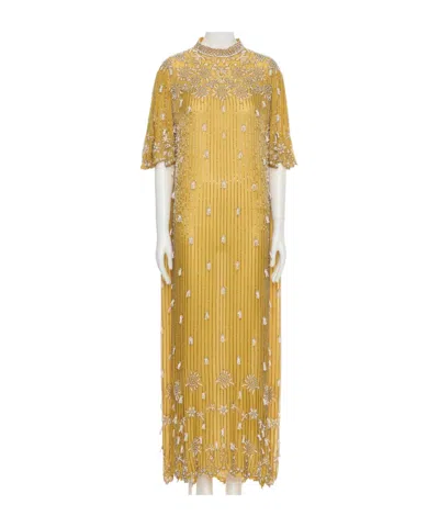Valentino Short Sleeve Dress In Yellow