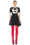 Valentino Double-bow Mini Dress In Wool