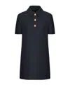 Valentino Short-sleeve Polo-collar Minidress In Black
