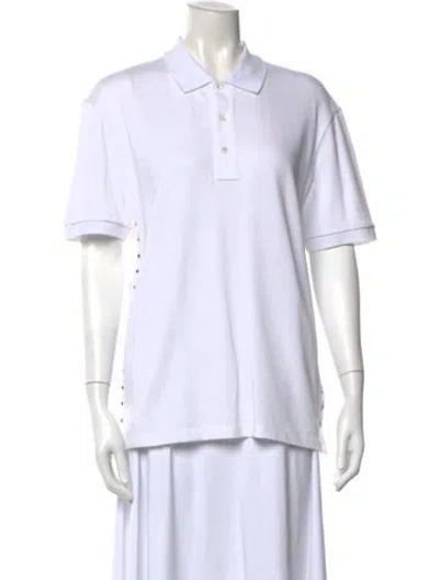 Pre-owned Valentino Short Sleeve Polo In White