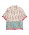 Valentino Paisley Linen Bowling Shirt
