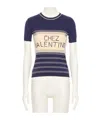 Valentino Cotton T-shirt In Blue