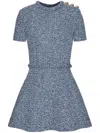 Valentino Blue Twisted Minidress In Blue