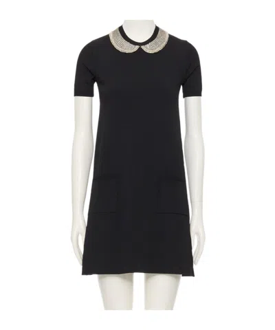 Valentino Short-sleeved Dress In Black