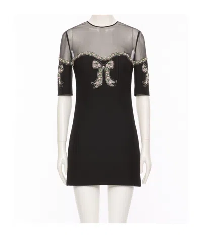 Valentino Short-sleeved Dress In Black