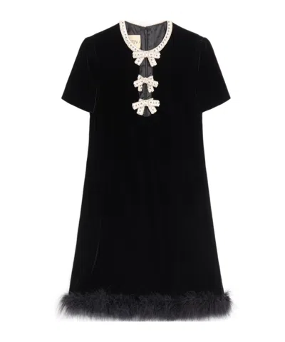 Valentino Short-sleeved Dress In Black
