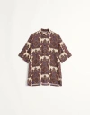 Valentino Linen Paisley Print Shirt In Cream/multicolour