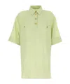 Valentino Garavani Pastel Green Linen Blouse In Green