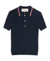 Valentino Short-sleeved Polo Sweater In Black
