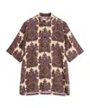 Valentino Linen Paisley Print Shirt In Brown