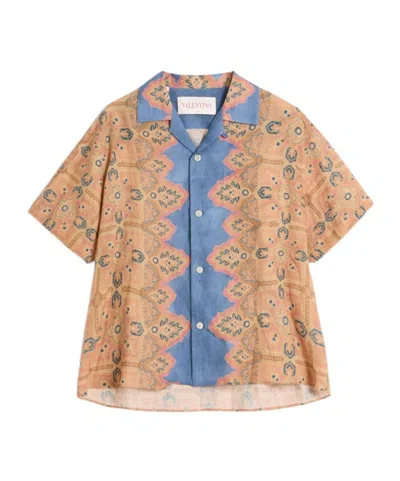 VALENTINO VALENTINO ALL-OVER PATTERNED BUTTON-UP SHIRT