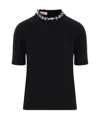 Valentino Gem-embellished Sweater In Black