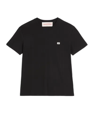 VALENTINO VALENTINO LOGO PATCH CREWNECK T-SHIRT