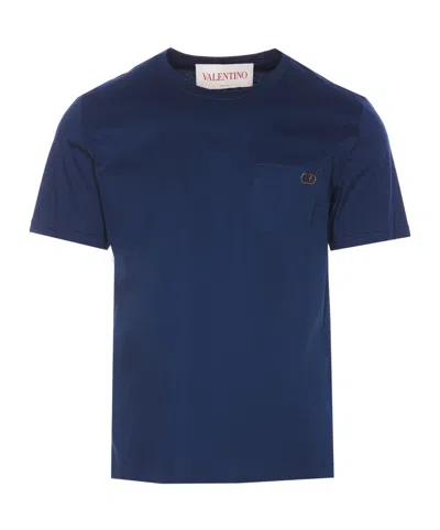 Valentino Short-sleeved T-shirt In Blue