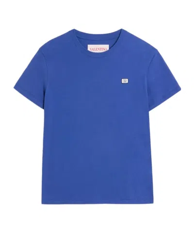 VALENTINO VALENTINO VLOGO EMBROIDERED CREWNECK T-SHIRT
