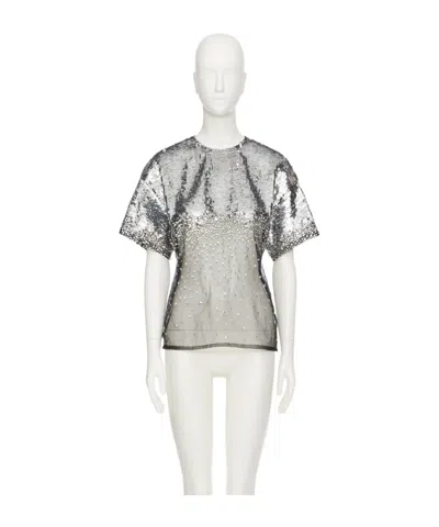Valentino Short-sleeved T-shirt In Metallic