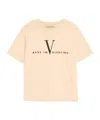 Valentino Garavani Cotton T-shirt With Made In Print Clothing In Neutral