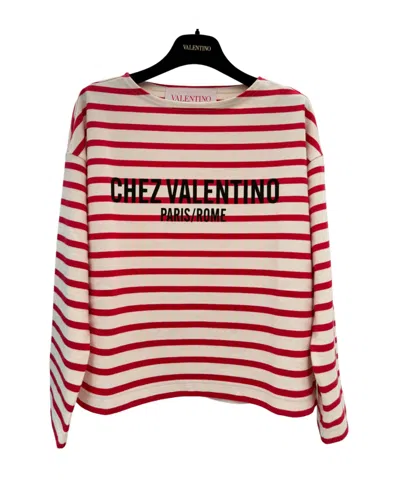 Valentino Garavani Cotton Long Sleeve T-shirt With Print In Multi
