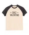 Valentino Sleeve Contrast Graphic Print Crew Neck In Nude