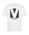Valentino Mens Avorio Logo-print Crew-neck Cotton-jersey T-shirt In White