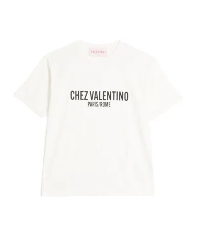 Valentino Cotton Crew-neck T-shirt In White