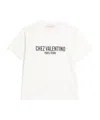 Valentino Cotton Crew Neck T-shirt With Graphic Print In White