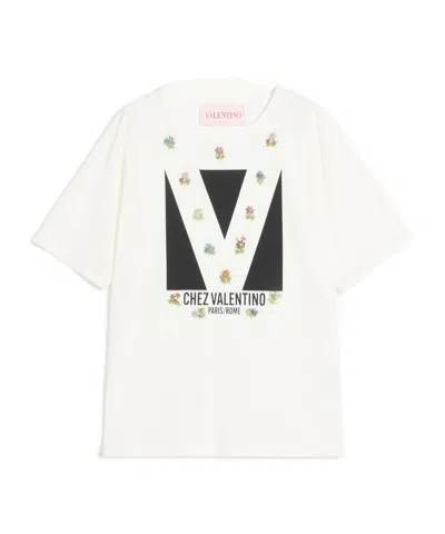VALENTINO VALENTINO LOGO PRINTED CREWNECK T-SHIRT