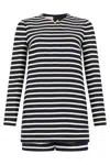 Valentino Stripe Print Jumpsuit In Black