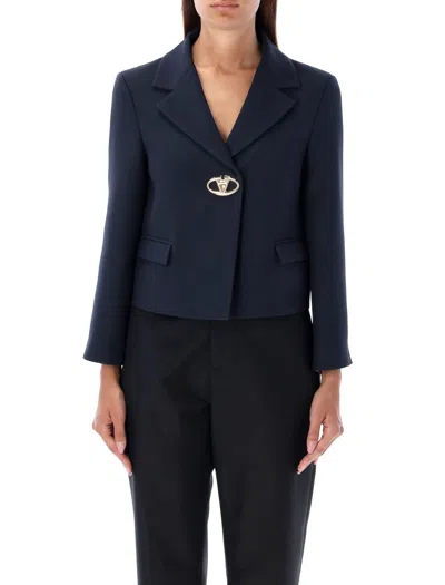 Valentino 'double Crepe Textured Cab In Blue