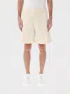 Valentino Ecru Cotton And Linen Bermuda Shorts In Beige