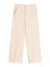Valentino Tailored Wide-leg Pants With Pleated Front In Pink