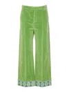 Valentino Garavani Velvet Trousers With Jacquard Hem