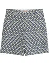 Valentino Bermuda Shorts In Cotton Poplin With All Over Toute La V Print