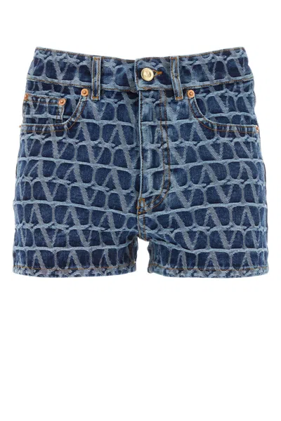 Valentino Toile Iconographe Denim Shorts Woman Denim 29