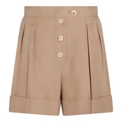 Valentino Shorts Light And Natural In Brown