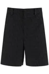 Valentino Textured Patterned Trousers With Side And Back Pockets