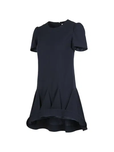 Valentino Short-sleeve Mini Dress In Blue