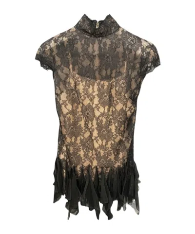 Valentino Short-sleeved Dress In Black