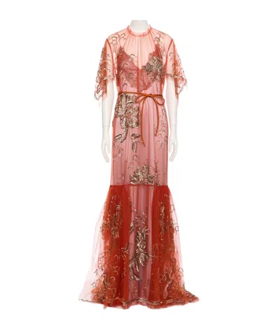 Valentino Short-sleeved Dress In Red