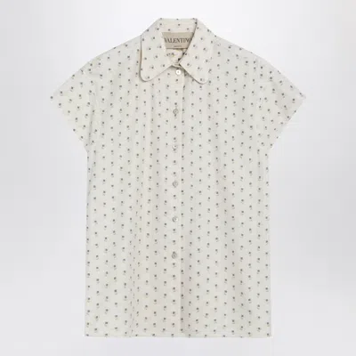 Valentino Monogram-print Short-sleeve Shirt In Animal Print