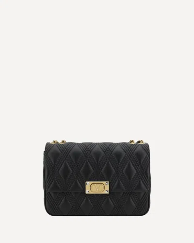 Valentino Garavani Quiltie 67 Shoulder Bag In Black