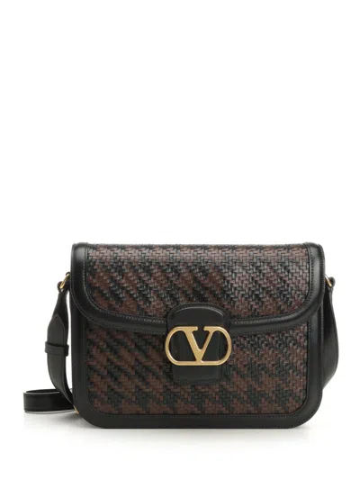 Valentino Garavani Shoulder Bag | 9to5 | Leather Pied De Poule/vit.semilucido T./ Crossbody Bags Black