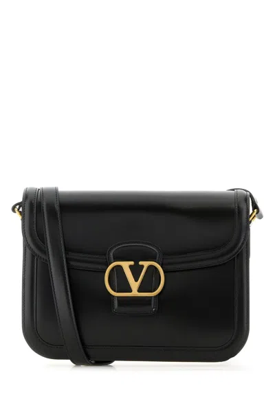 VALENTINO GARAVANI VALENTINO GARAVANI BLACK LEATHER 9TO5 SHOULDER BAG