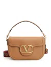 Valentino Structured Leather Shoulder Bag With Gold Hardware