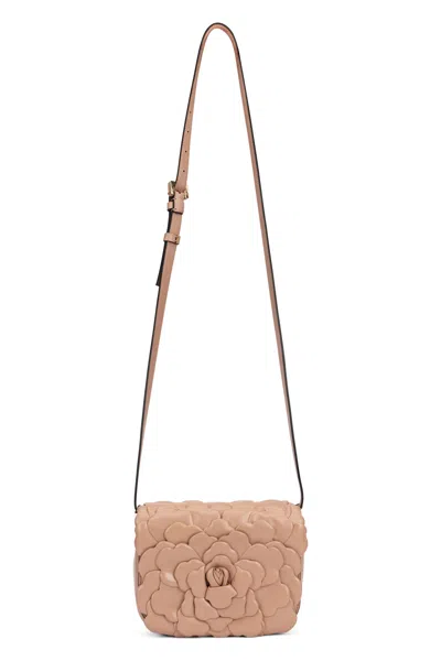 Valentino Garavani Shoulder Bag In Leather In Sand