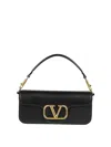 Valentino Garavani Garavani Locò Calfskin Shoulder Bag Woman Black Uni In Black