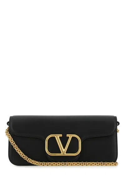 VALENTINO GARAVANI VALENTINO GARAVANI BLACK LEATHER LOCÒ HANDBAG