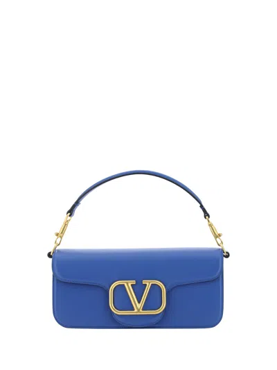 Valentino Garavani Shoulder Bag | Loco' | Vitello/antique B In Blue